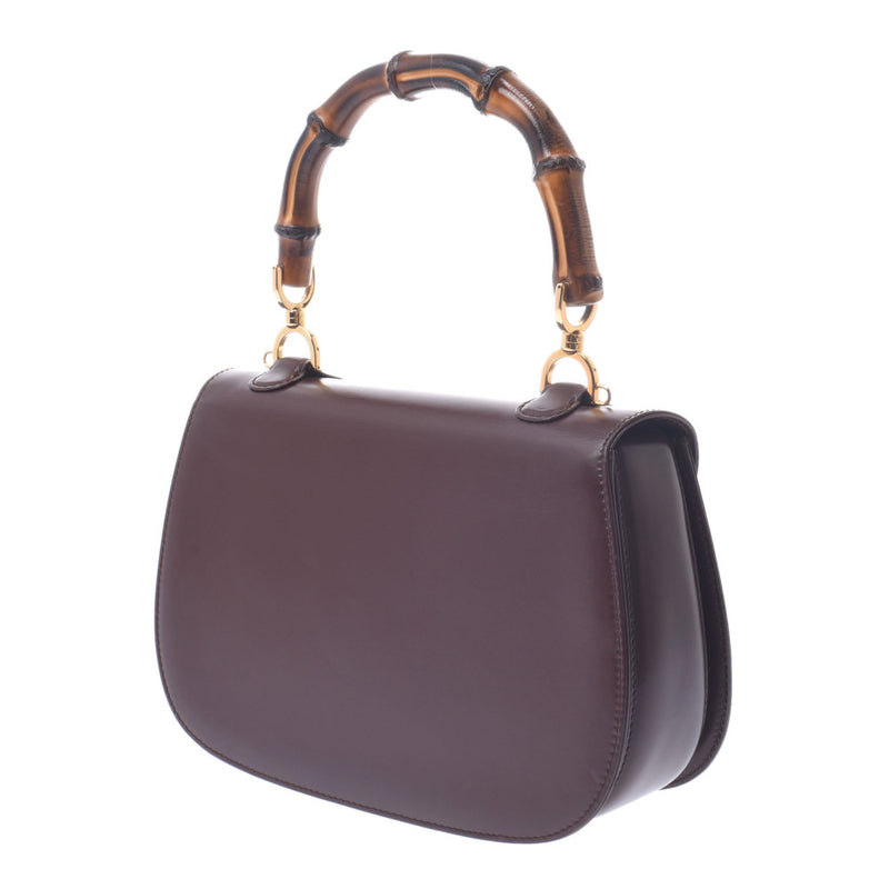 グッチバンブー 2WAYバッグ 茶 レディース ハンドバッグ GUCCI 中古