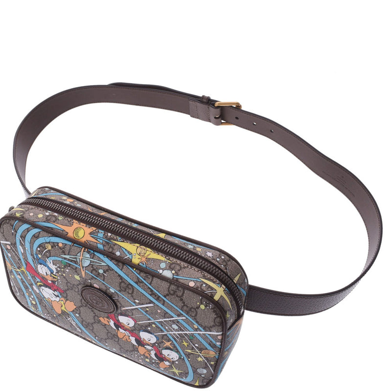 グッチベルトバッグ ディズニーコラボ ドナルド 茶 ユニセックス GG