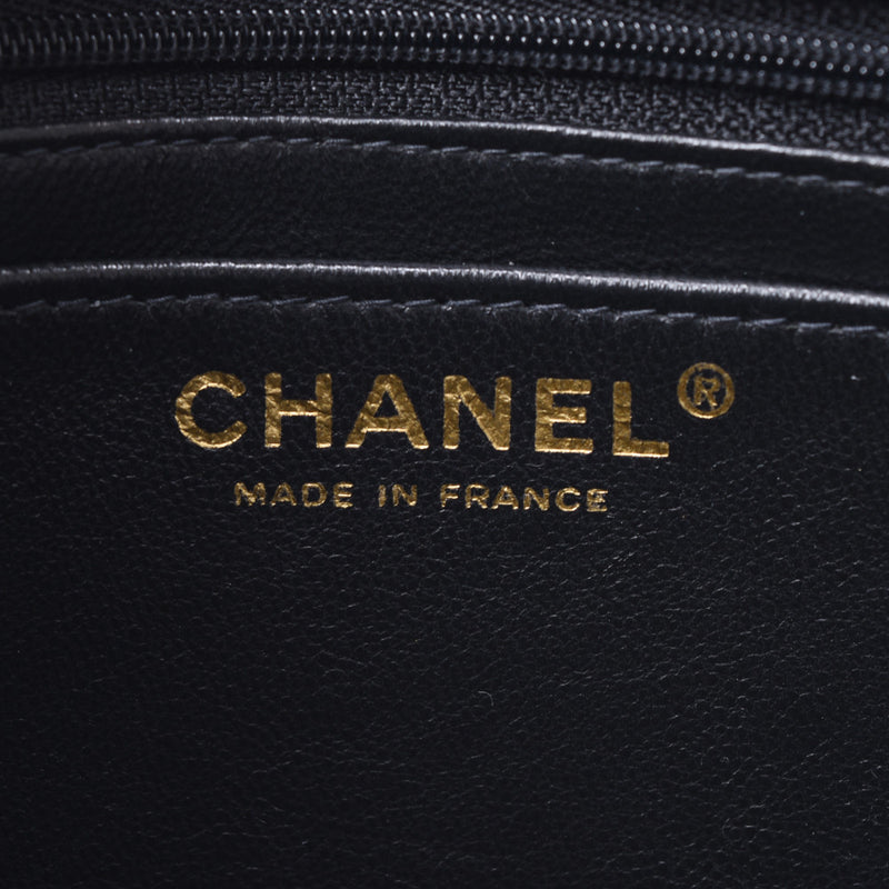 シャネルミニマトラッセ チェーンショルダーバッグ 黒 ゴールド金具
