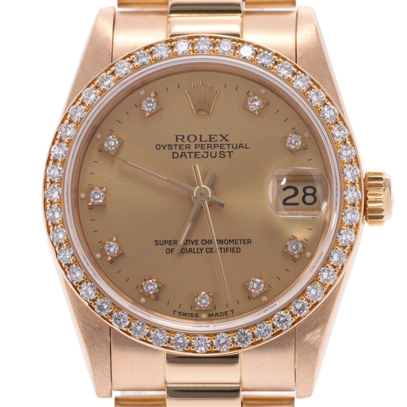 ロレックスデイトジャスト ベゼルダイヤ 10Pダイヤ ユニセックス