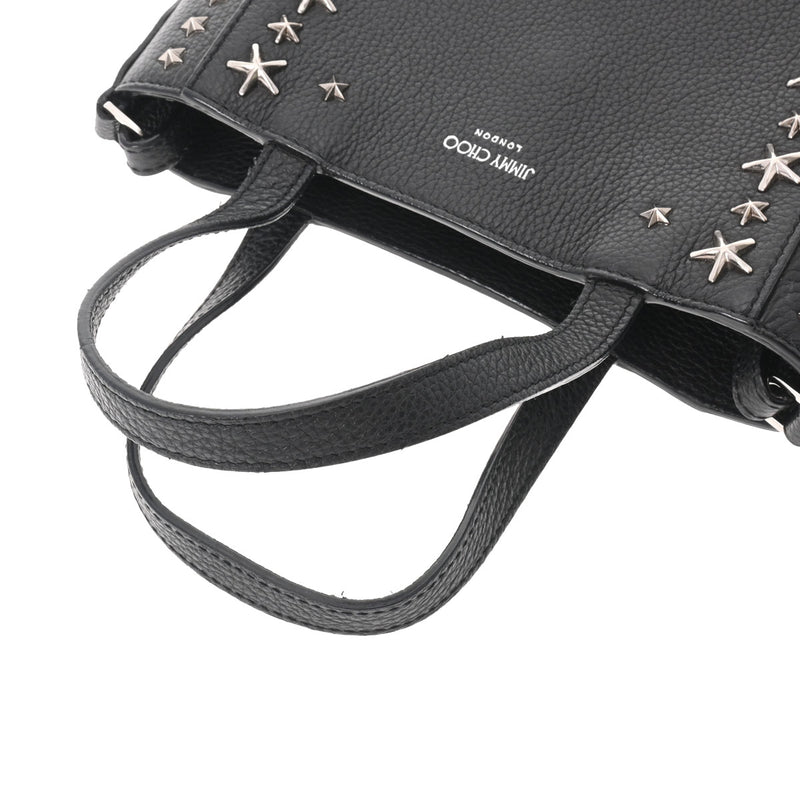 ジミーチュウ2WAYバッグ スタッズ 黒 レディース カーフ ショルダー