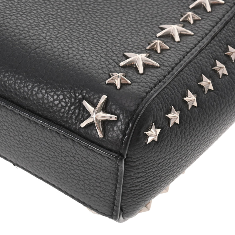 ジミーチュウ2WAYバッグ スタッズ 黒 レディース カーフ ショルダー