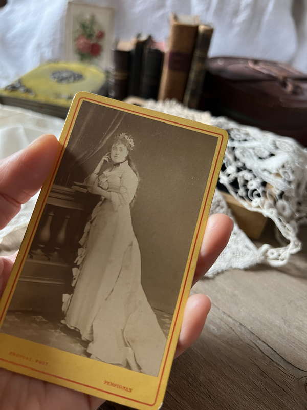 名刺版写真 カルトドヴィジット – France Antique 銀色アンティーク