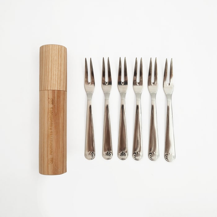 カクテルフォーク（ケース付き：6本入り）／ロジェ・オルフェヴル