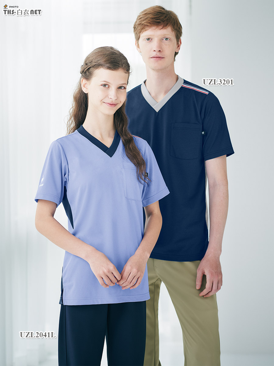 ルコックスポルティフ男女兼用VネックTシャツ半袖[明石S.U.C.製品