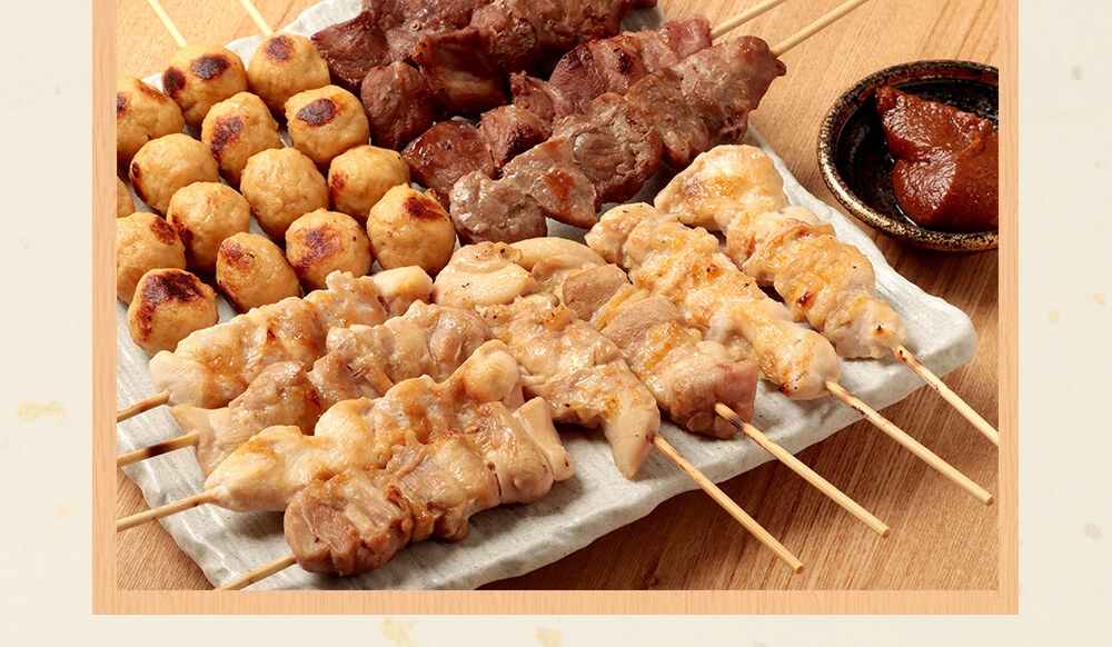 ひびき☆やきとり・やきトン4種16本セット（秘伝のみそだれ付き