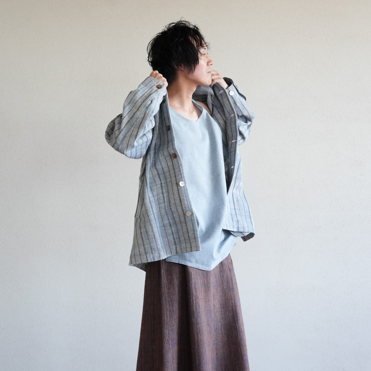 うさとの服 ウサト usaato トップス シャツ 羽織り 上着 手織り