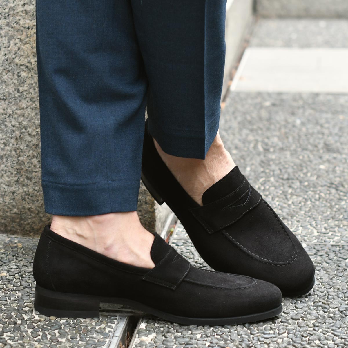 Ferrante【フェランテ】コインローファー ISEO ETON CAMOSCIO NERO 010