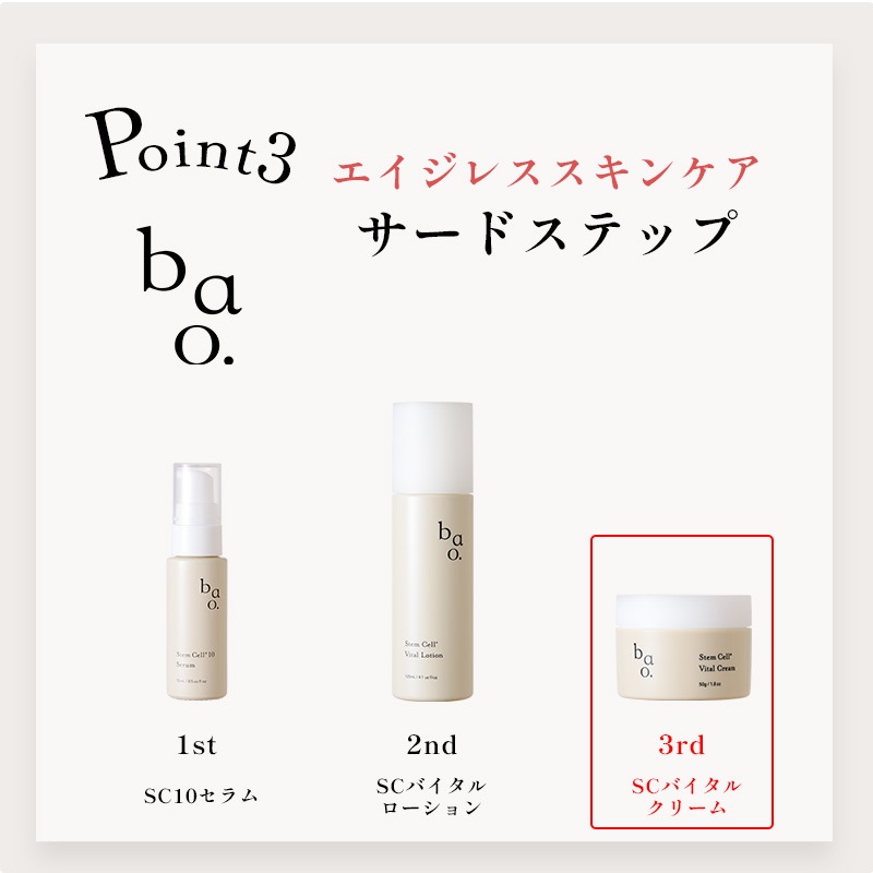 エイジングケアクリーム フェイスクリーム Wヒト幹細胞培養液