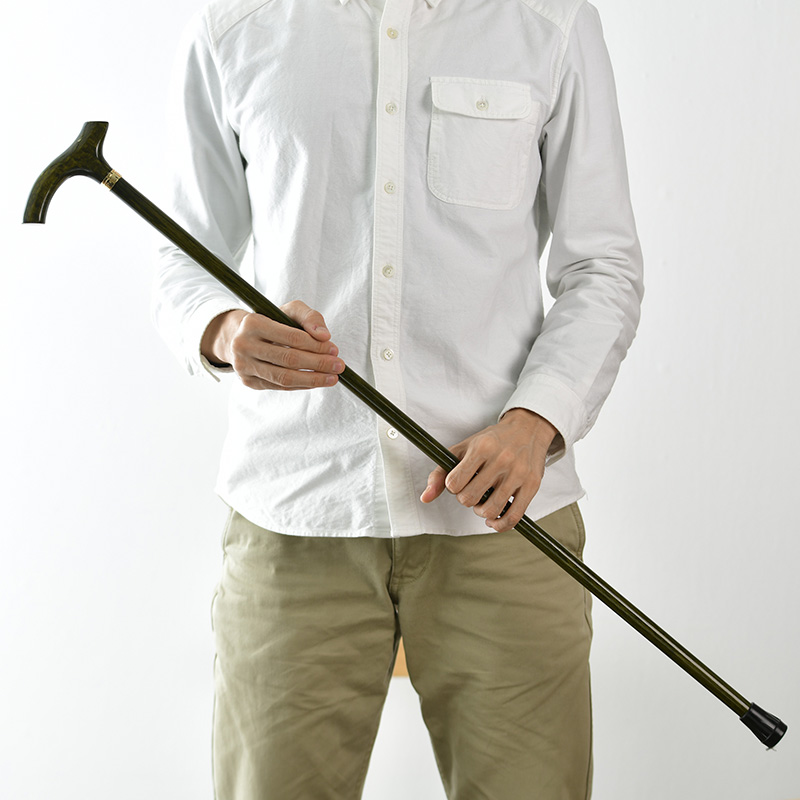 Cherry Mountain カラーオークステッキ 一本杖 木製 高級紳士 男性