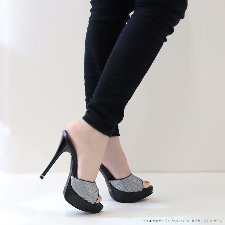 COMEX ミュール ハイヒール サンダル オープントゥ コメックス 厚底