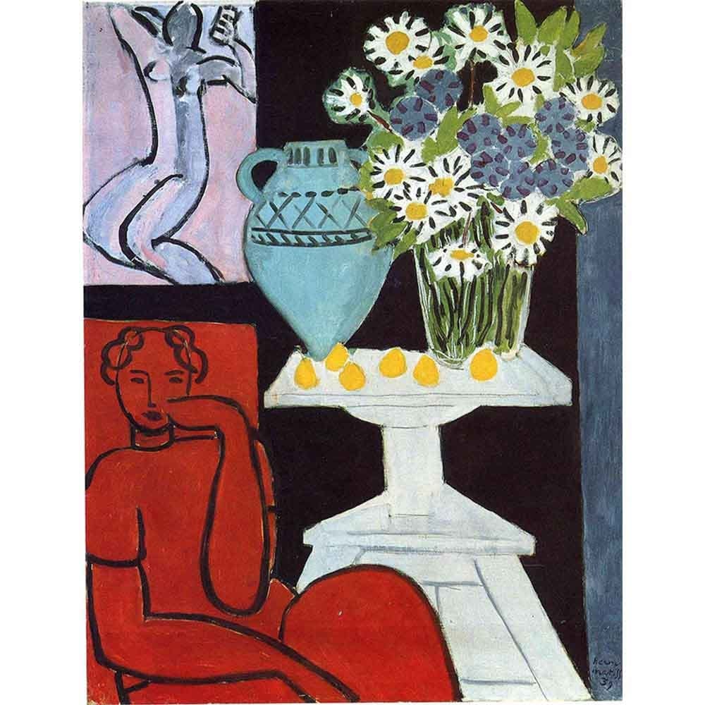 デイジーの花 【6号】 アンリ・マティス 【 額縁が選べる 額入り 複製