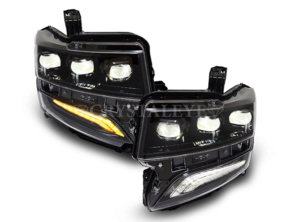 N-BOXカスタム JF1/JF2 3眼フルLEDヘッドライト シーケンシャル