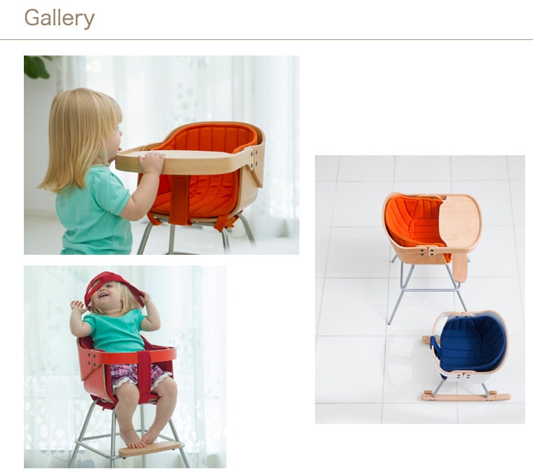 KATOJI 3in1ベビーチェア コージー(RE×BR)【テーブル・前ガード・専用