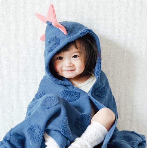 SOF フード付バスタオル(恐竜) | [Baby&Kids],フード付バスタオル