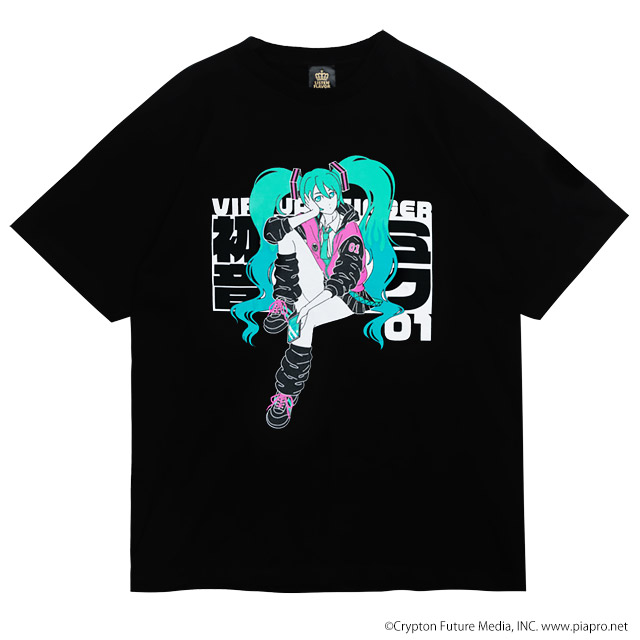 初音ミク Tシャツ 【BLACK】 / 初音ミク×リッスンフレーバー｜LISTEN