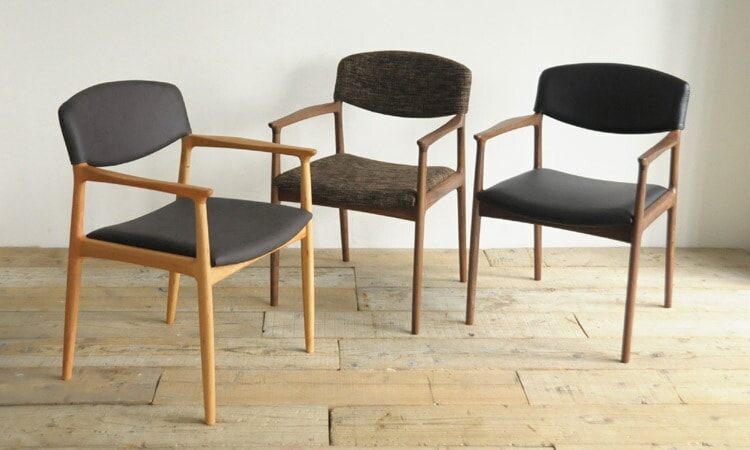 ノース ダイニングチェア/椅子(アームチェア) 無垢材 ウォールナット