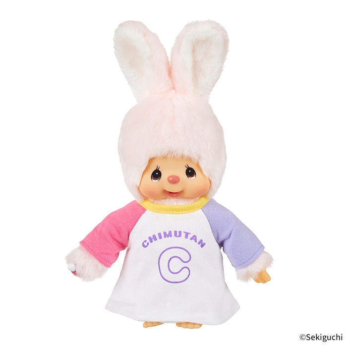 当店オリジナル】 フラワーモンチッチちゃん やわらかL ピンク・ホワイト