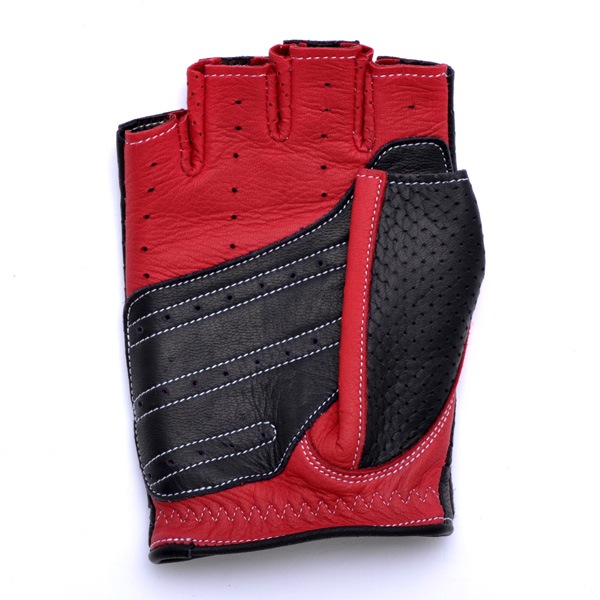 CACAZAN ドライビンググローブ DDR-071R(鹿革)ブラック×レッドL