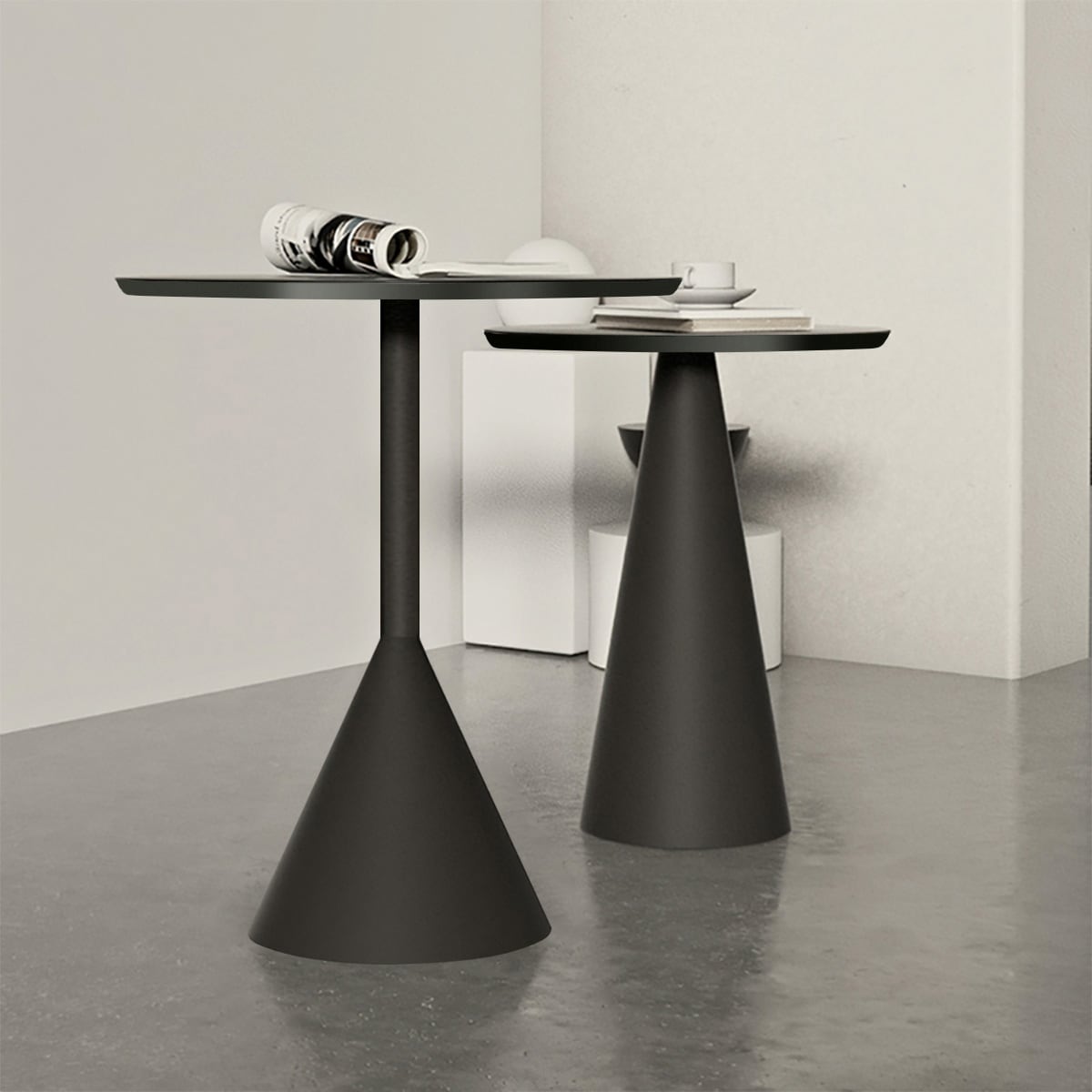 VeroMan 2組セット サイドテーブル カフェテーブル 机 ステンレス