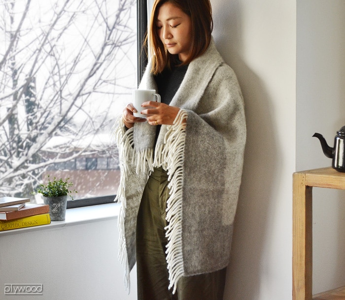 シルケボーウルドスピンデリ ハーフケット ひざ掛け [85×130cm