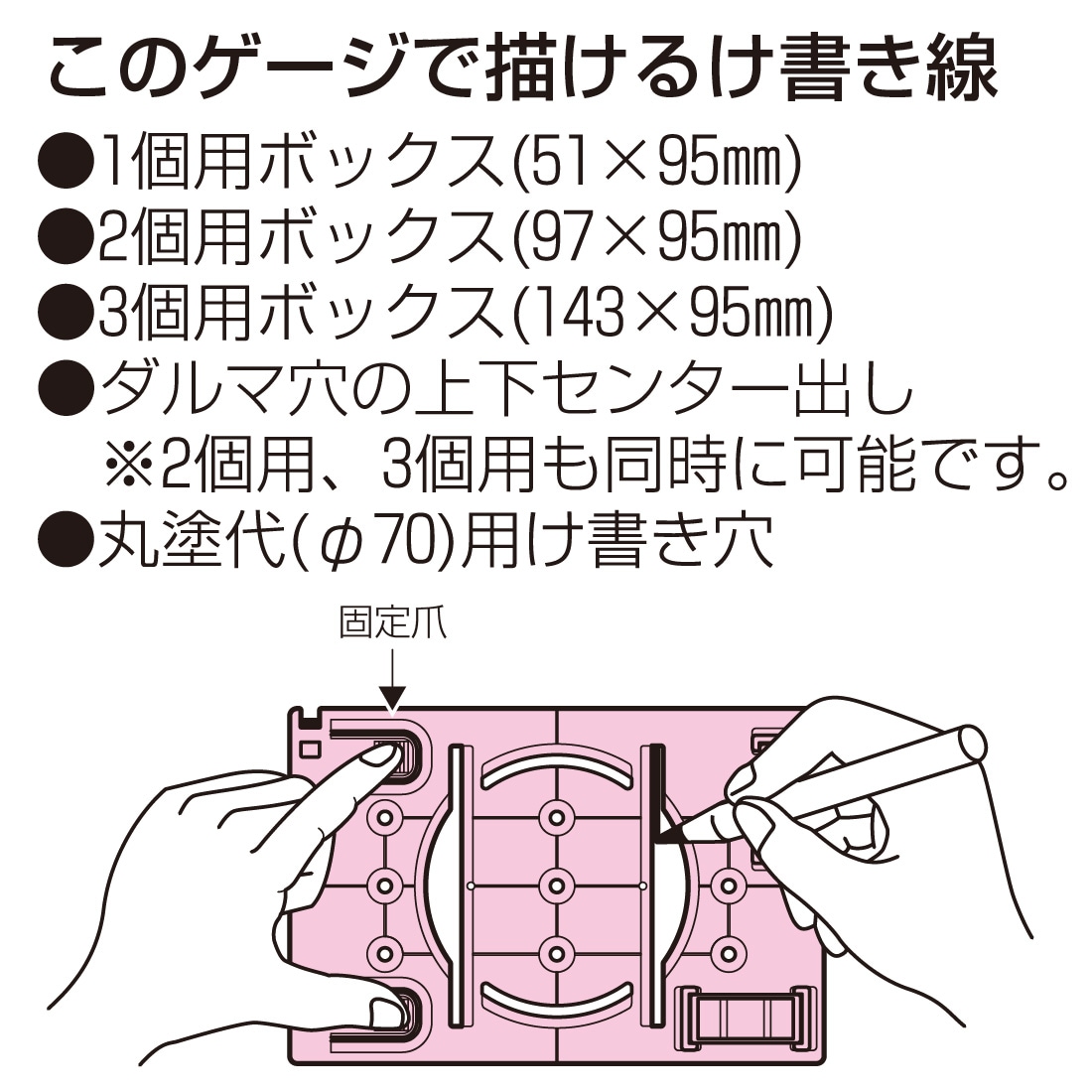 取寄品】KG-SB1 け書きゲージ スライドボックス用 水平器付き 未来工業