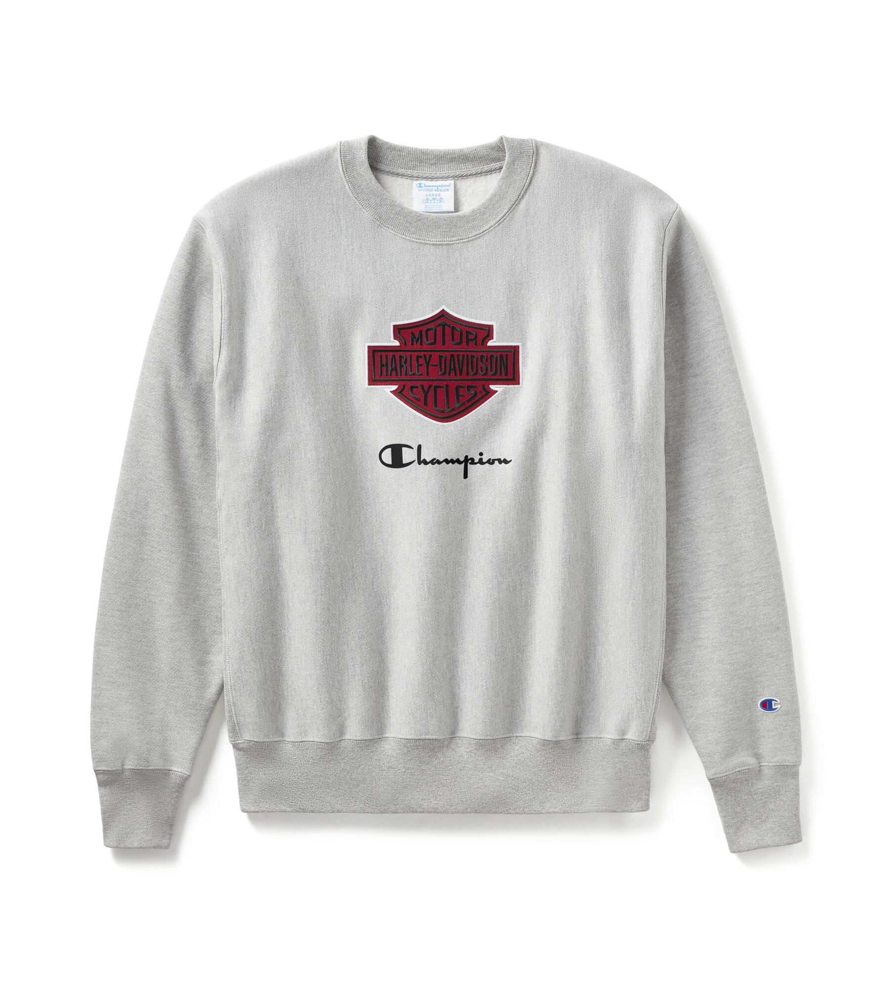 Champion x Harley-Davidson Fanatic Crew Neck Sweatshirt Grey