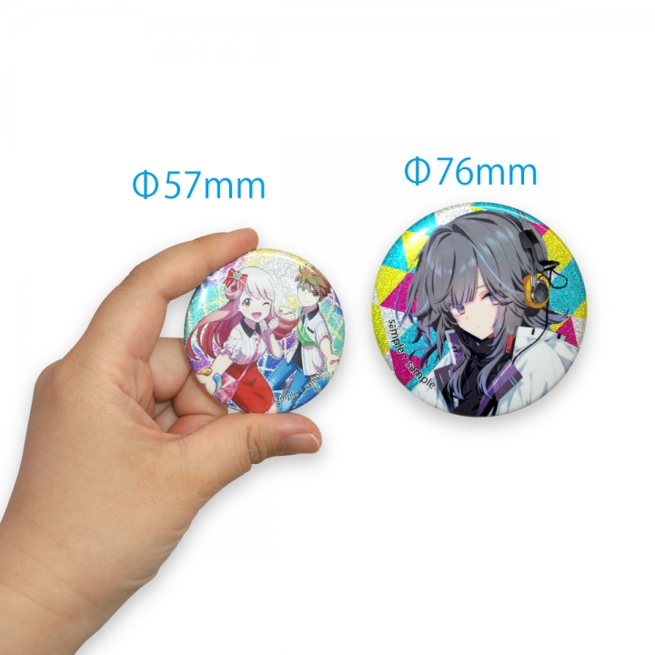 グリッター缶バッジ76mm | オリジナルグッズ・アクリル・缶バッジ制作