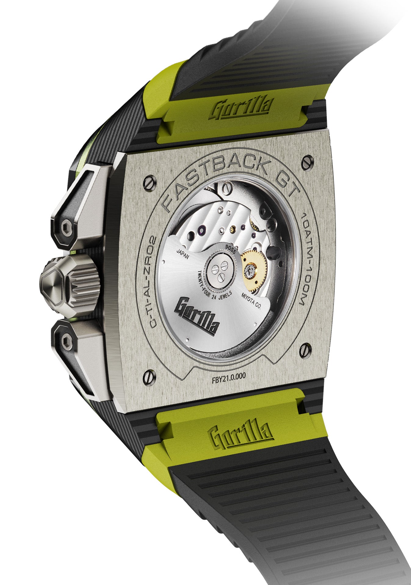 Acid Green 44mm swiss watch for men - forged carbon – Gorilla Watches