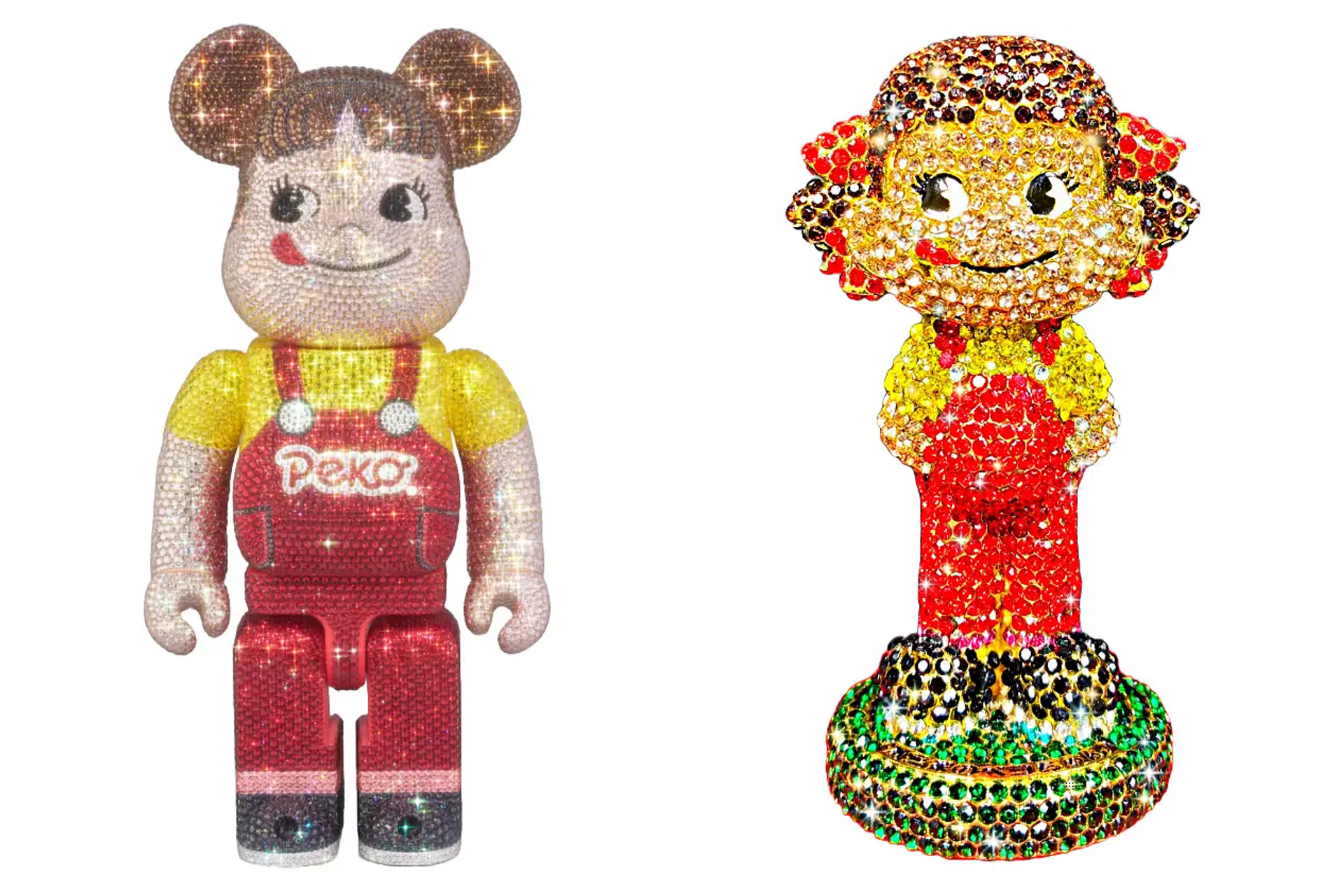 不二家、創業115周年を記念した全身クリスタルの「ペコちゃん人形