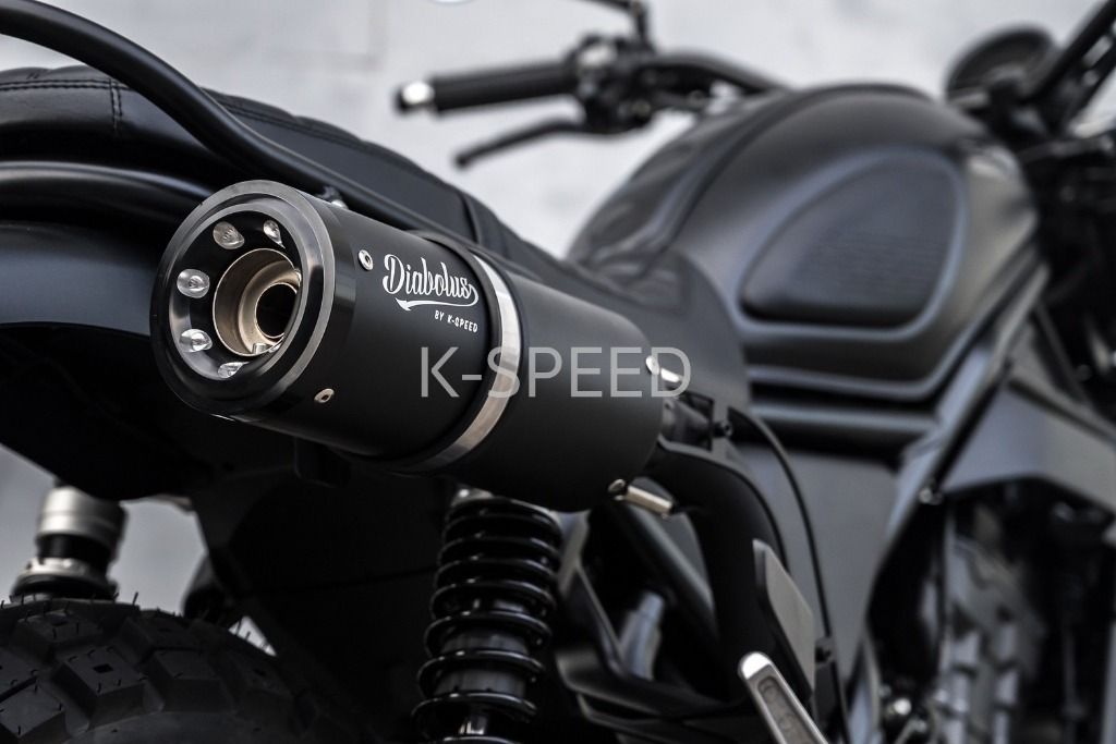 K-SPEED : DIABOLUS Super blackSlip-on Silencer CL500 [CL28]