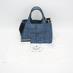 プラダ(Prada) カナパ 1BG439 レディース デニム ショルダーバッグ