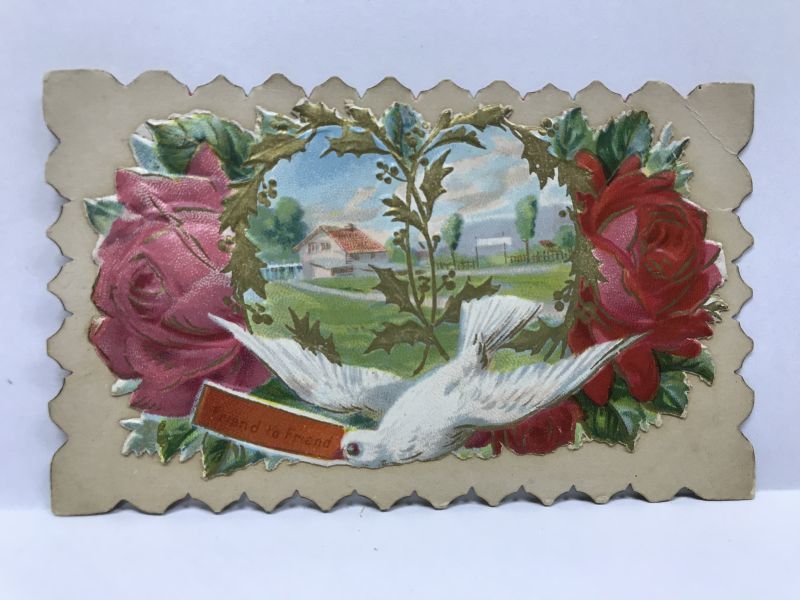 コーリングカード ヴィクトリアン時代のアンティークカード クロモス