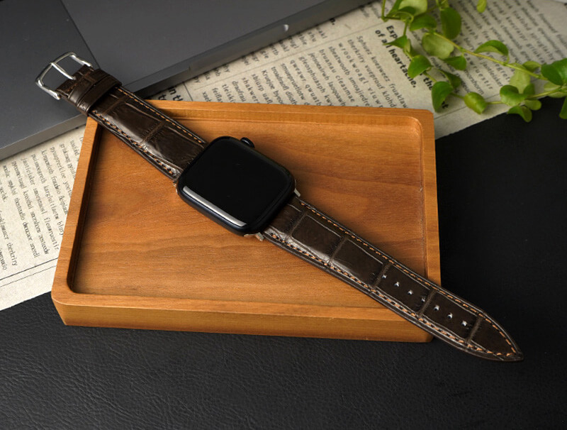 クロコダイル ワニ革】Apple Watch バンド 本革 49mm / 46mm / 45mm