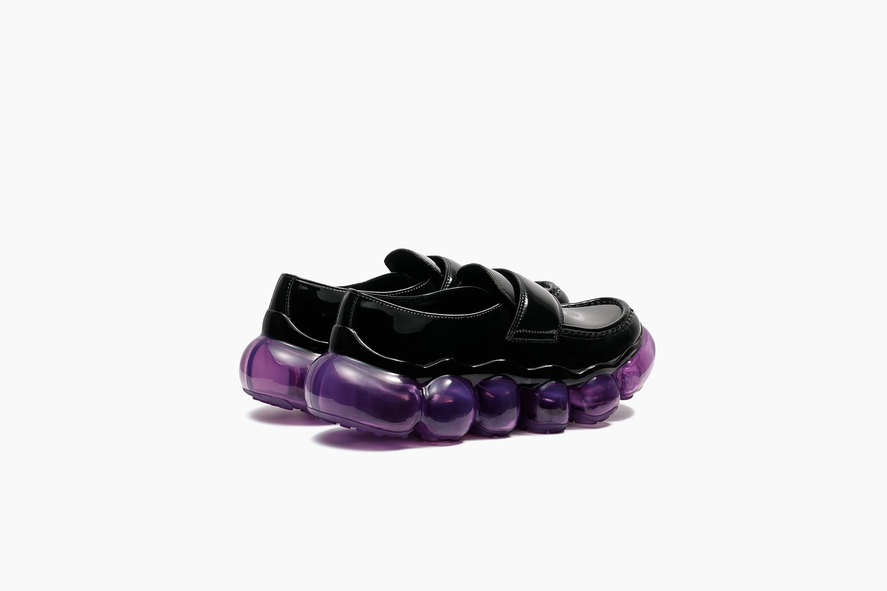 JEWELRY LOAFER - BLACK ENAMEL / PURPLE (ジュエリー ローファー
