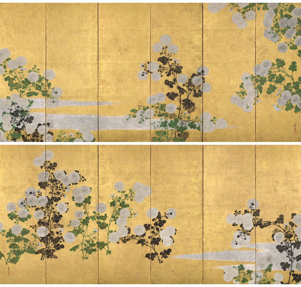 アートの森【アートの扉】 発見！お宝 岡田美術館／1尾形光琳 菊図屛風