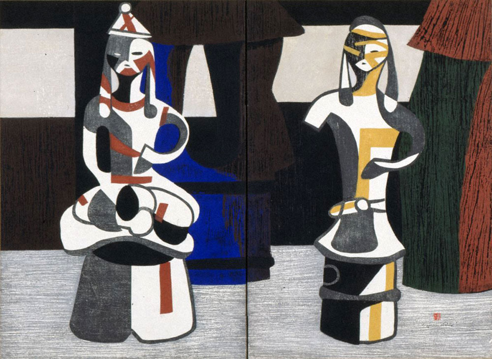 アートの森【展覧会】斎藤清「ハニワ」 まるでキュビスム絵画「ハニワ