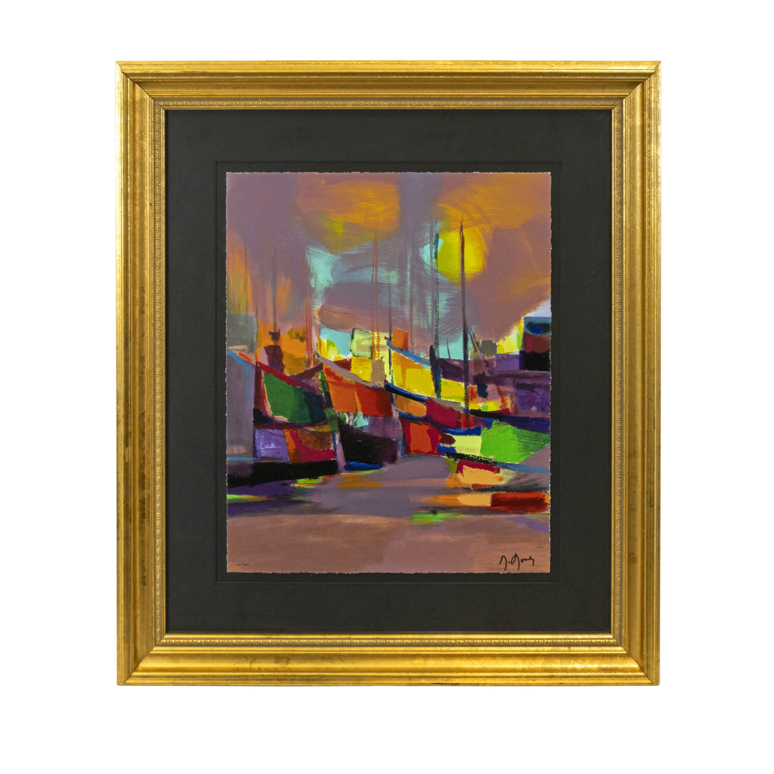 希少 世界300枚 124/300 マルセル・ムーリー作 『船影』 サイン入 希少