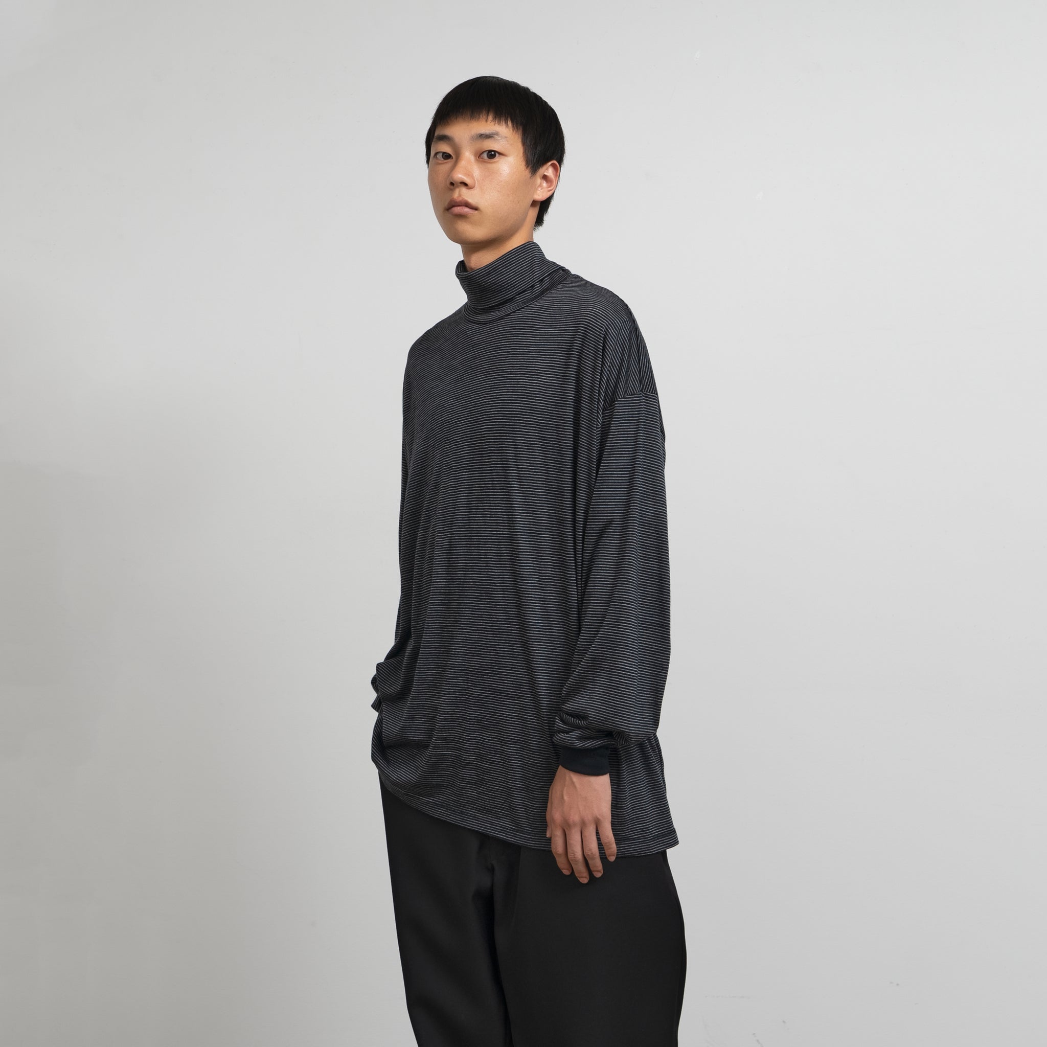 Wool Border L/S Turtle Neck Tee – Graphpaper KYOTO｜グラフペーパー