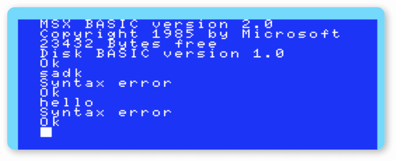 MSX Basic をさわってみよう | プログラミングとゲームの杜