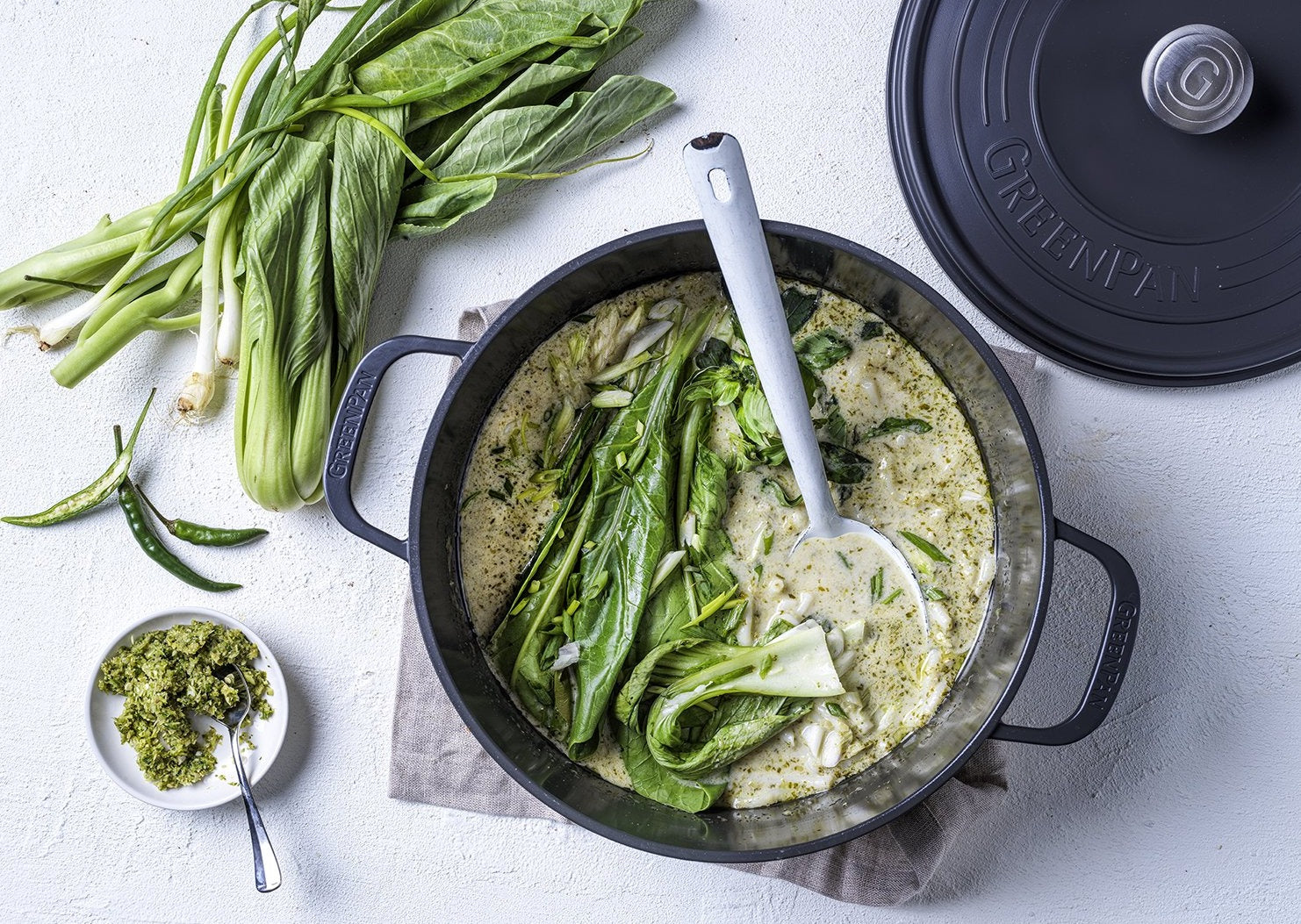 グリーンパン公式ショップ】 フェザーウェイト ココットラウンド(両手