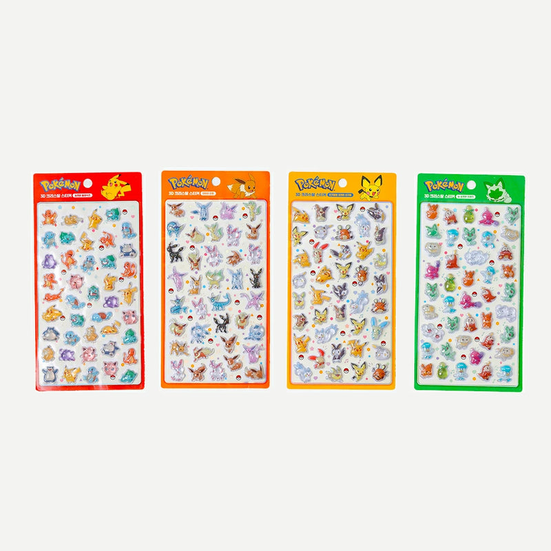 韓国限定】ポケモン3Dクリスタルステッカー 4枚セット – GRIMSHOP