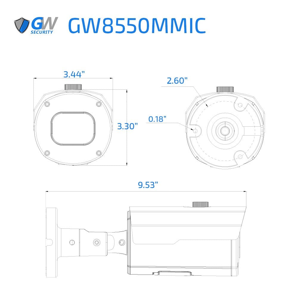 GW8550MMIC 4K 8 Megapixel 4X Optical Zoom 2.8-12mm Motorized Lens