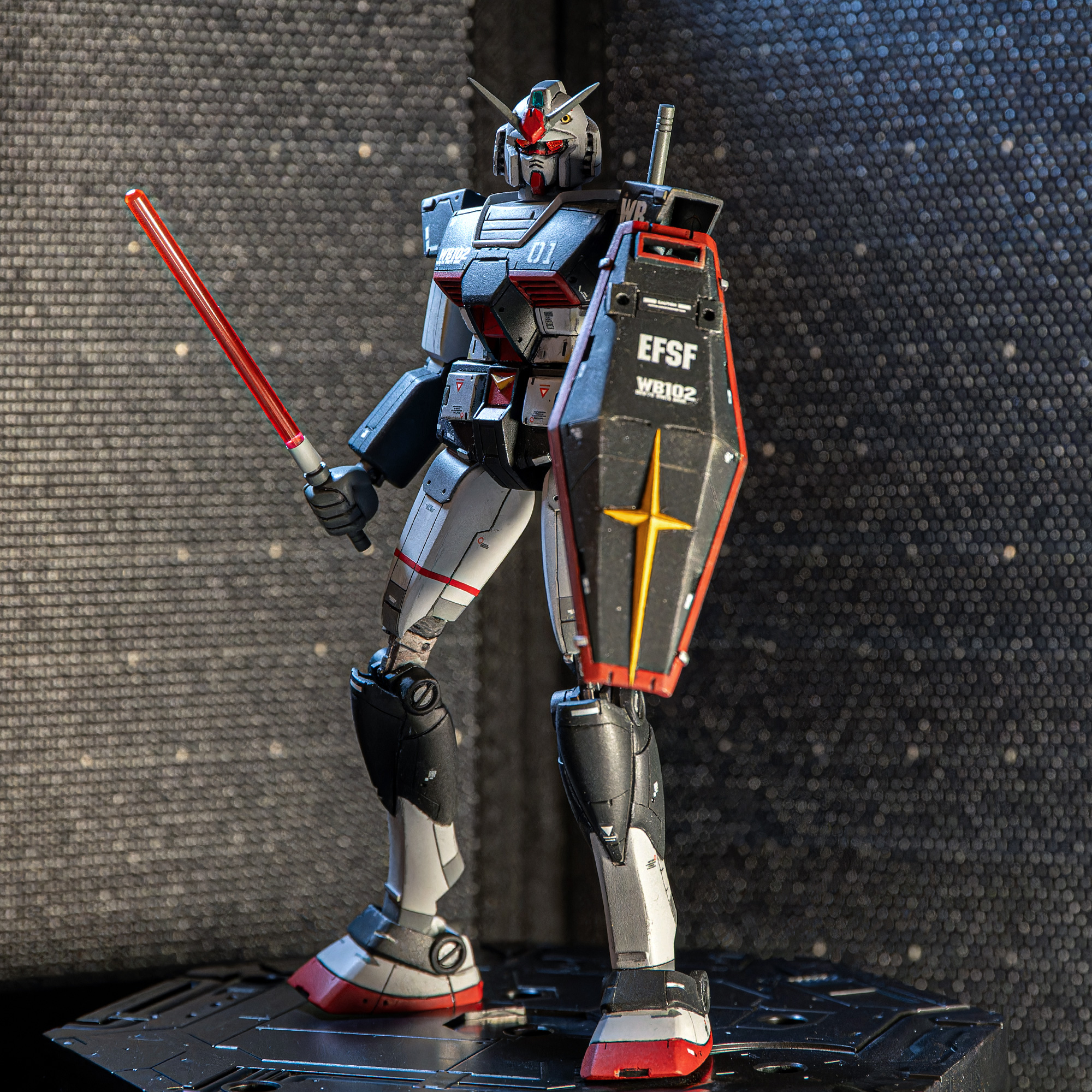 再販品旧キット 1/144 ガンダム RX-78-1 プロトタイプガンダム風カラー