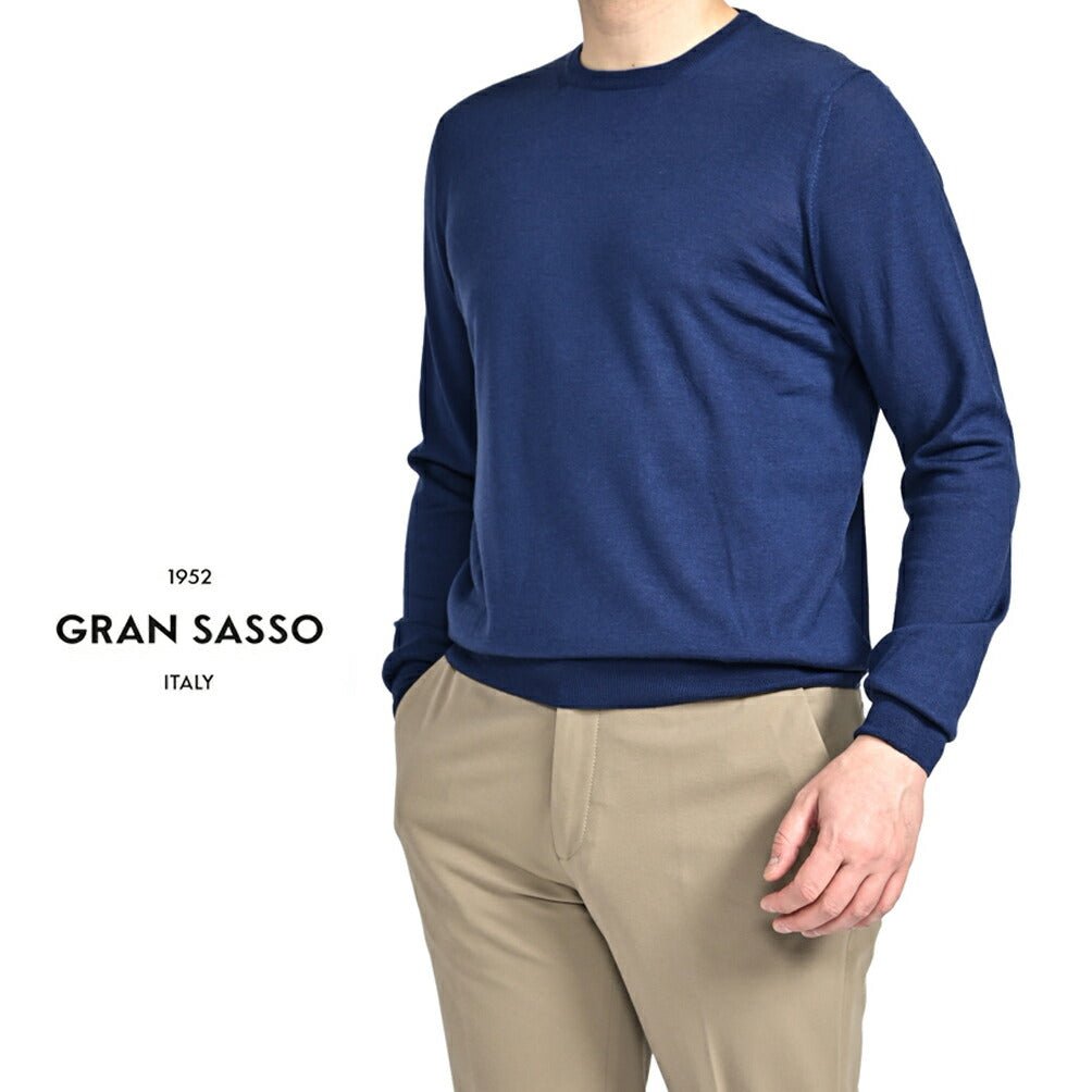 SALE｜GRAN SASSO グランサッソ / ヴァージンウール100% クルーネック