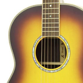 アコースティックギター】小ぶりなボディにアーチバックなどのこだわり