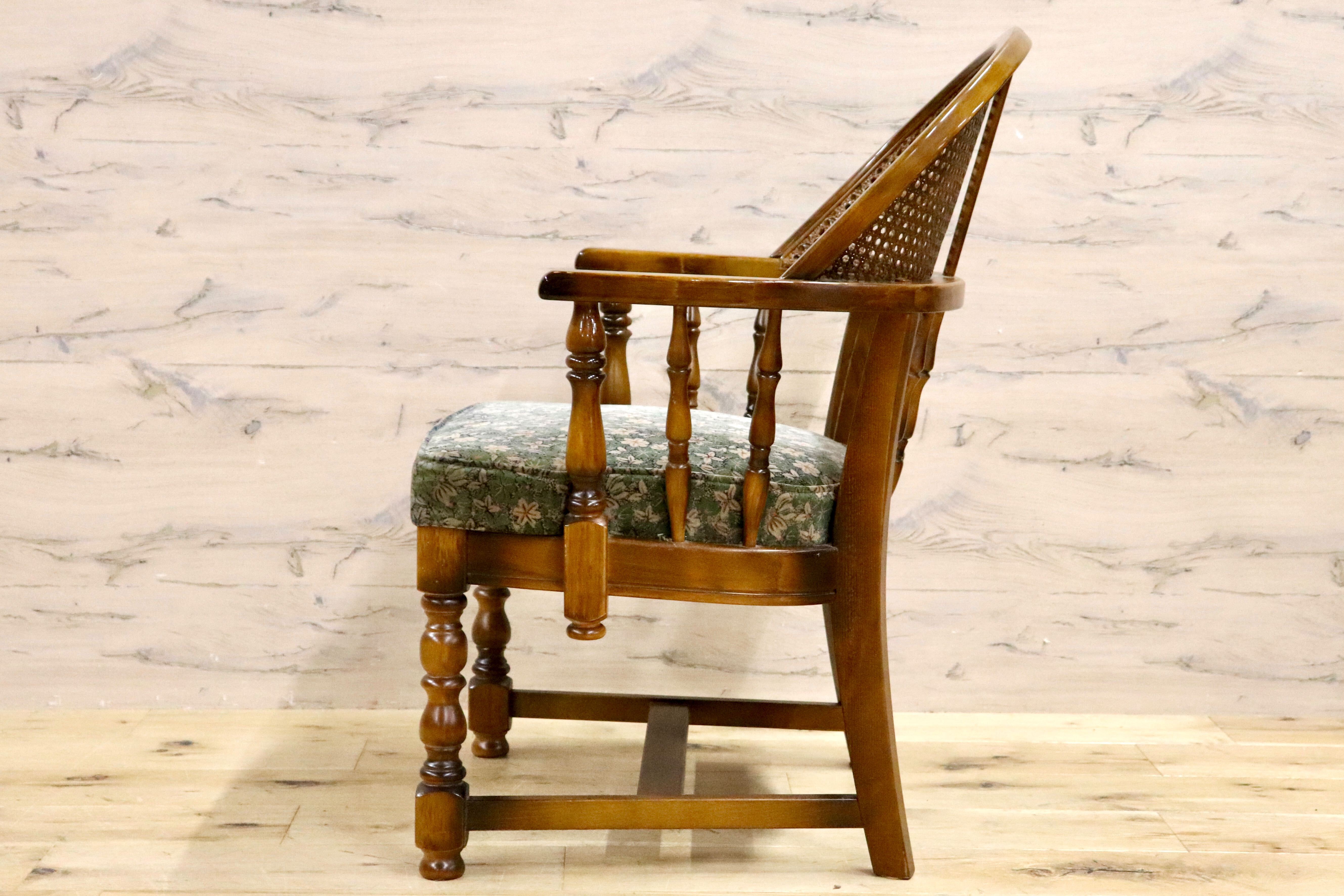 karimoku カリモク 籐 ラタン 木製 ダイニングチェア 昭和レトロ 2026