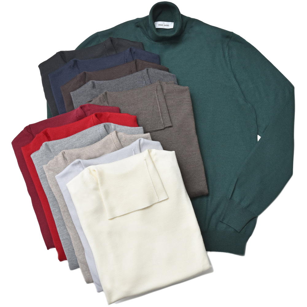 GRAN SASSO（グランサッソ）12ゲージウールタートルネックニット 55157