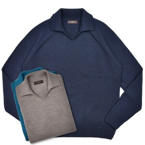 SALE】ZANONE（ザノーネ）5ゲージウールスキッパーニットポロ SLIM FIT
