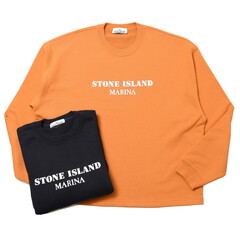 STONE ISLAND(ストーンアイランド)MARINA コットンロゴクルーネック